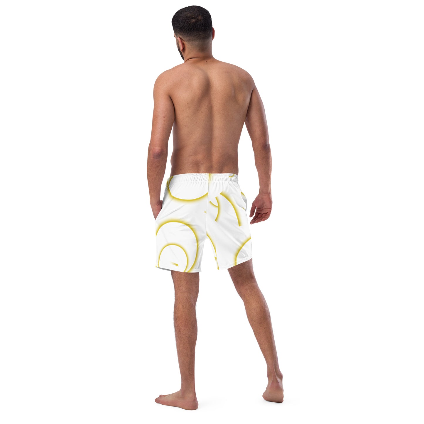 Men's swim trunks Yellow Circles