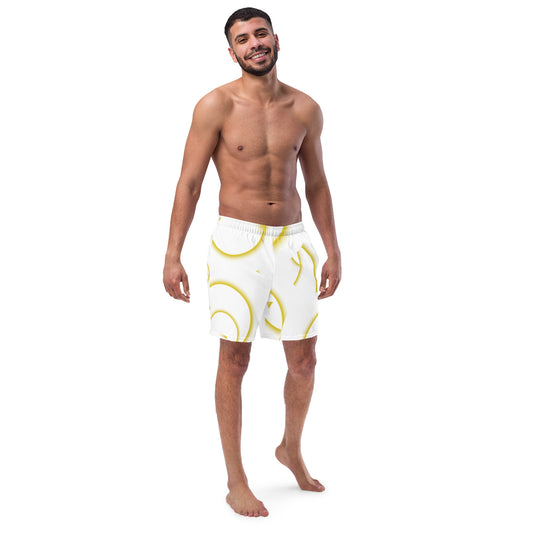 Men's swim trunks Yellow Circles