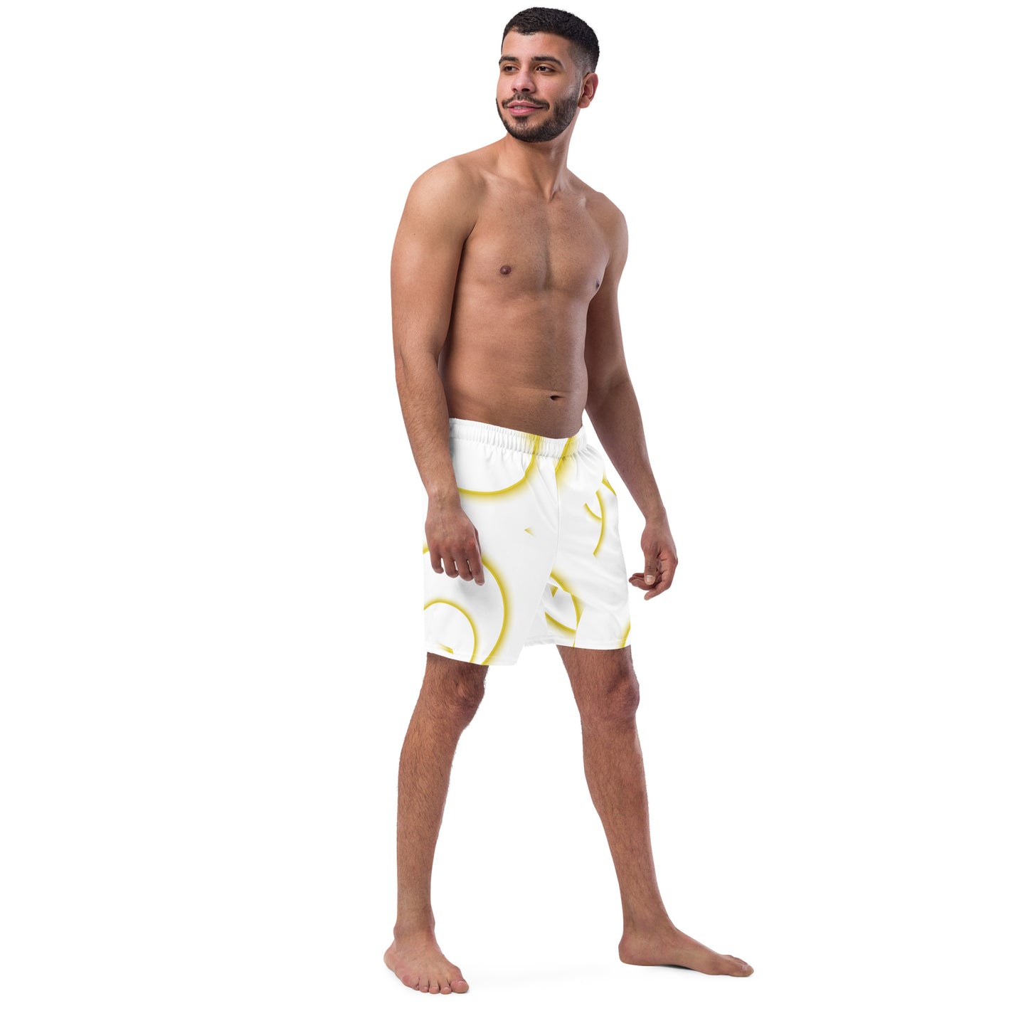 Men's swim trunks Yellow Circles